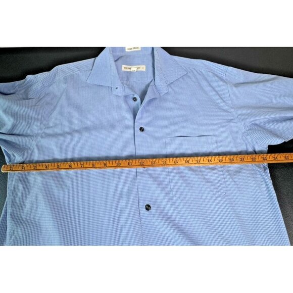 PRONTO UOMO Non Iron long sleeve button down Mens Size Large Tall Blue - Picture 3 of 7